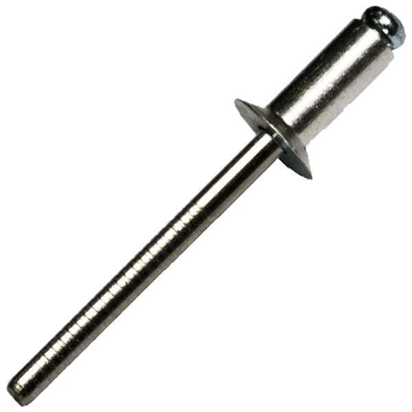 Standaard popnagel open type verzonken kop aluminium legering AlMg 5,0/RVS A2