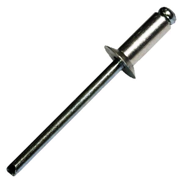 Standaard popnagel open type verzonken kop aluminium legering AlMg 3,5/staal