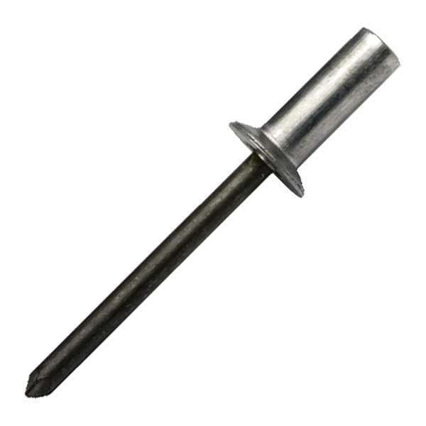 Trycktät popnit med försänkt huvud, sluten nit, aluminium/stål