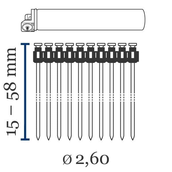 Betonnägel Dynamic Gas