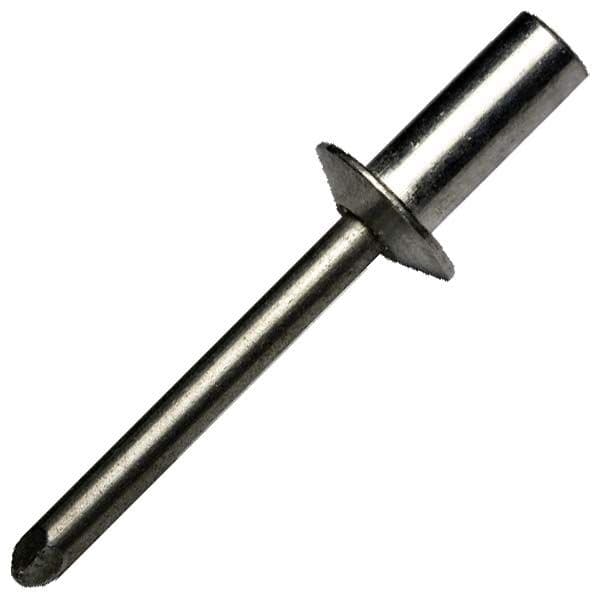 Trycktät popnit med kullrigt huvud, sluten nit, aluminium/aluminium