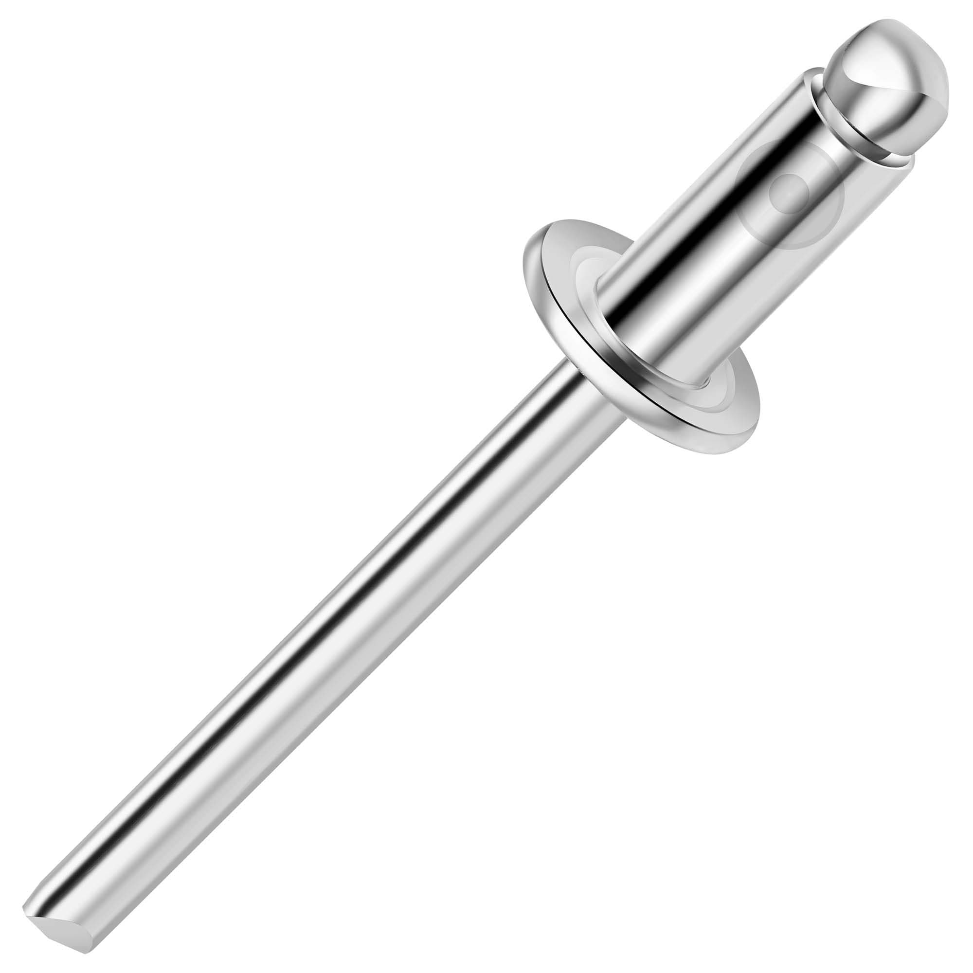 Standaard popnagel bolkop aluminium/staal Ø 4,00×25,00 mm (klembereik: 16,50 - 21,00 mm)