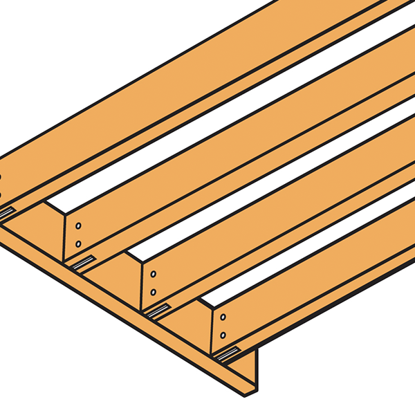 Balkdrager verborgen houtverbinder met insteekblad ETNM155/130/2 detail 4